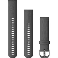 Garmin PIKAKIINNITTEISET HIHNAT (20 MM), MUSTA SILIKONI JA TUMMANHARMAAT KIINNITYSOSAT (010-12932-11)