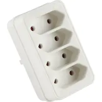 Brennenstuhl – Power strip, 4xIEC 60906-1, 1x CEE 7/7, white (1508040)