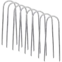 Hobby Hall Puutarhatyökalut, Heavy Duty Trampoline Wind Stakes, U-tyyppi, galvanoitu teräs, turvaankkurointiin, 8pcs