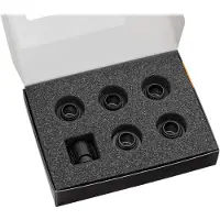 Ekwater EK-Quantum Torque STC 12/16, pehmeän letkun puristusliitin, 6 kpl pakkaus, Satin Black