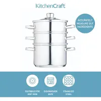 Kitchencraft Höyrykeitin, 4 osaa, 18 cm.