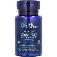 Life Extension , Optimoidut Kromi Crominex 3+ kanssa, 500 mcg, 60 Kasvispilleriä