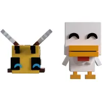 Youtooz Minecraft Monitor Buddiez figuurisetti (Bee & Chicken)