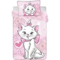 Jerry Fabrics Pussilakanasetti Disney Marie, 100 x 135 cm + tyynyliina 40 x 60 cm