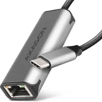 Axagon 2.5 Gigabit Ethernet -verkkoadapteri, 3.2 Gen1 USB-C, 15cm, titaaninharmaa