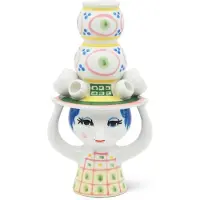 Bjørn Wiinblad Lady with hat kynttilänjalka K16 cm Vaaleanpunainen