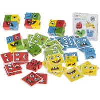 Pricenet Face Building Board Game - 16 Blocks & 64 Cards