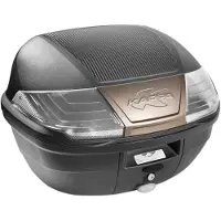 Kappa monolock k400n takalaukku 40l, musta-carbon-titanium kirkkailla heijastimilla