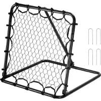 Vevor jalkapallon rebounder-rebound-verkko, potkua kestävä 34"x34", kannettava jalkapalloharjoittelulahja, täysin säädettävät kulmat maaliverkko, apuvälineet ja varusteet lapsille, teini-ikäisille ja