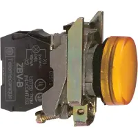 Schneider Electric XB4BVM5, Keltainen, IP66, CSA, 230-240 V, 2,2 cm