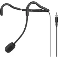 Sennheiser HT 747 BLACK SWEAT-RESISTANT FITNESS HEADSET (SUPERCARDIOID), INCLUDES (1) HT 747 WINDSCREEN, BLACK (700182)