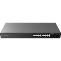 Grandstream Networks 16-porttinen PoE-kytkin - - Hallittu Taso 2+ - 30W per portti - 240W yhteensä - Gigabit
