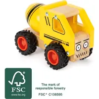 Small Foot - Wooden Cement Truck Yellow