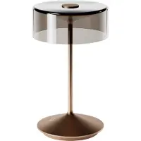 Sigor Numotion LED ladattava pöytävalaisin, pronssi, lasi, IP54, himmennettävä Numotion,, Pronssi/messinki, Olohuone/ruokailutila, Lasi, Moderni