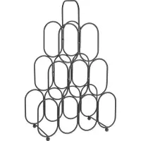 Home Styling Collection Metallinen viiniteline 9 pullolle - Tyylikäs ja käytännöllinen