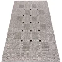 Rugsx MATTO STRING SIZAL FLOORLUX 20079 neliöt hopea / musta