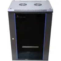Extralink 18U 600X600 WALL-MOUNTED RACKMOUNT CABINET BLACK Seinään asennettava laitekehikko Musta (EX.16880)