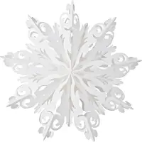 Usorteret Joulukoriste SASKA CHRISTMAS DECORATION PAPER SNOW BLADE 64 CM VALKOINEN