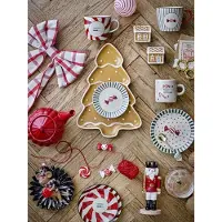 Bloomingville Yule lautanen Ø16 cm Luonnollinen punainen