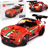 Jokomisiada urheiluauto palikat 164 kpl + tarrat ZA4289
