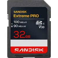 SanDisk 32 Gt Extreme PRO UHS-I U3 V30 SD muistikortti