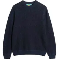 Superdry for man. M6110681A Light Texture jumper navy (M), Casual, Cotton