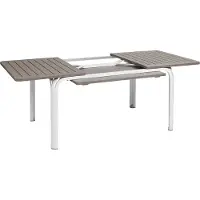 Nardi Alloro matbord 100x140-210 cm White Tortora