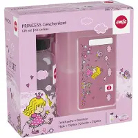 EMSA 518137 Water Bottle 400ml+lunch Box Princess Set Pinkki