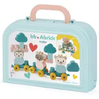 Abrick Animal Train Bear with Building Blocks in Suitcase 28 pcs.