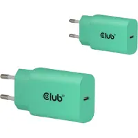 Club 3D 2-pack usb-c charger 30watt green
