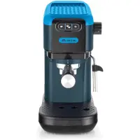 Ariete Espresso-kahvinkeitin 1399 - 15 baaria, 1300W, yhteensopiva jauheelle ja ESE-padoille, säiliö 1,1L, maidonvaahdotin, sininen