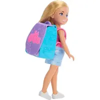 Mattel Family & Friends Cupcake -leivontareppu, vaalea Chelsea-nukke, k ytett v reppu leivontaleikkeill