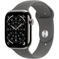 Apple Watch Series 11&nbsp;GPS + Cellular 46mm&nbsp;Natural Titanium Case with Stone Grey Sport Band - M/L