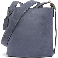 Coach Suede Bleecker Bucket Bag 21 - Blue - ONE SIZE
