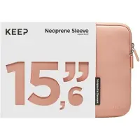 Keep 15,6" neopreeninen suojatasku kannettavalle, Coral Pearl