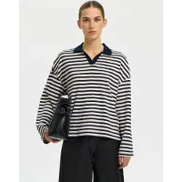 Selected Slfmilly Ls Polo - Navy - L