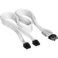 Corsair Elite Premium Individually Sleeved 2x 8-Pin to PCIe 12V-2x6 600W (Type 4) - Valkoinen
