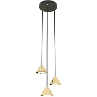 Valotorni Elit riippuvalaisin 20cm 3xGX53 kulta. musta/kulta