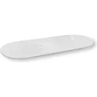 Lyngby Porcelæn Lyngby Tura Ovalt Serveringsfad 48X20 Cm Hvid - Beige - 2.5 CM