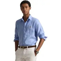 Ralph Lauren Slim Fit Linen Shirt - Blue - L