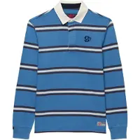 Superdry Vintage Athletic Stripe Rugby - Blue - M