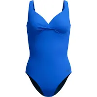 Speedo Solid Cross Knot One Piece - Blue - 38