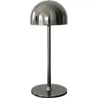 Sirius LED-akkukäyttöinen pöytävalaisin Tim, nikkelivärinen, korkeus 30 cm, IP54 Tim, Olohuone/ruokailutila, Metalli, Moderni