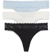 Tommy Hilfiger 3 Pack Tanga Thong - White - M