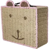 Rice Matkalaukku - 40x34 cm - Luonnollinen/Vaaleanpunainen M. Ka - - OneSize - Matkalaukut
