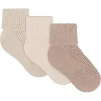 Minymo Baby Sock Rib (3 Pack) - Beige - 23\26