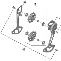 Shimano SLX sisälevy takavaihtajaan RD-M7120-SGS