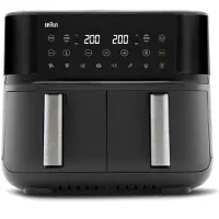 Braun TwinCook 3 TD 3030 0X12500010 tupla airfryer – 2850 W, 8 L, musta