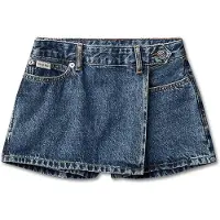 Calvin Klein Denim Wrap Skort Beckford Wash - Blue - 140