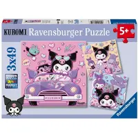 Ravensburger Puzzle: Kuromi - Kuromi on Tour (3x49pcs) (12004332)